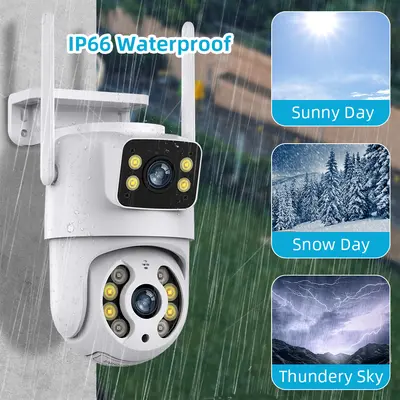 ICsee Outdoor 5G çift frekans izleme kamerası, çift lens, WiFi, HD