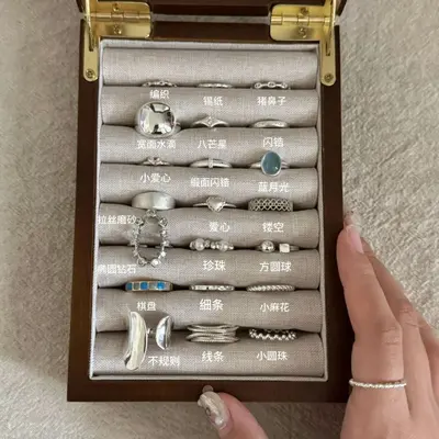 S925 Sterlingsilber einfacher Ring für Damen - 3
