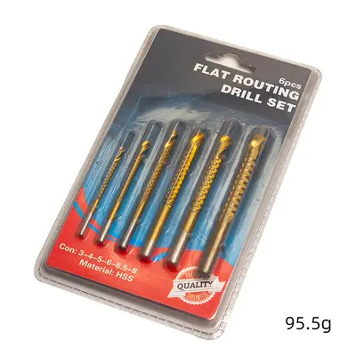 3-8 mm Testere Matkap Ucu Seti, Spiral Matkap, Ahşap İşleme Oyuk Açma Aleti - 8