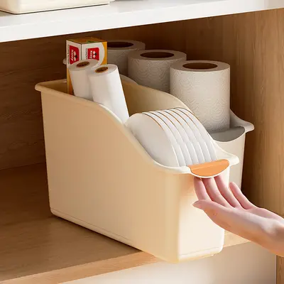 Cabinet storage box roll box kitchen organizer miscellaneous items snack spice basket drawer type miscellaneous items sorting basket