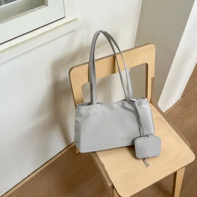 Elegante kleine Damen-Schultertasche im koreanischen Stil, einfarbig - 7