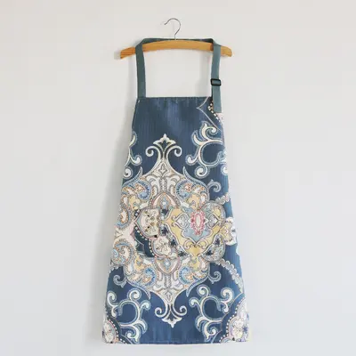 Ethnic Style Kitchen Apron, Stain and Oil Resistant Cotton, Unisex - 10