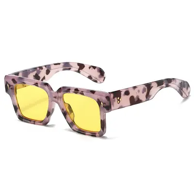 Square Frame Sunglasses Unisex Minimalist Large Frame - 5