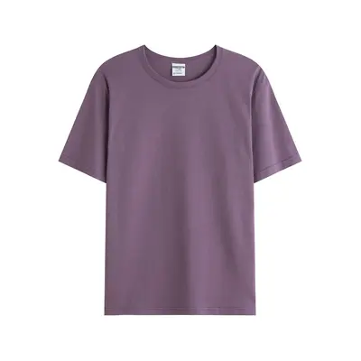 AG190g kompakt Siro-Spun T-Shirt Herren 100% Baumwolle Unifarben Rundhals Herren Kurzarm Werbe-T-Shirt mit bedrucktem Logo Großhandelsverkauf. - 9