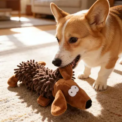 Plüsch-Kauspielzeug mit Cartoon-Tiermotiv für Hunde und Katzen