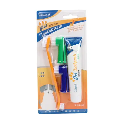 Pet single-use finger toothbrush and toothpaste set for dogs and cats - 9