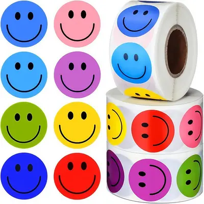 Custom Printed Self-Adhesive Roll Labels, Transparent Packaging Seal Stickers