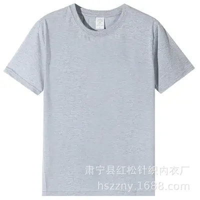 Bestandsstoffe Baumwolle 180g reine Baumwoll-Herren-T-Shirt Rundhals Kurzarm einfarbig doppelt halbarm Basic T-Shirt grenzüberschreitende Modemarke - 11
