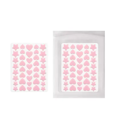 Bochuang Ke 40 Heart & Star Acne Patches Hydrocolloid Concealing Pimple Stickers Day & Night Use Spot Patches - 6