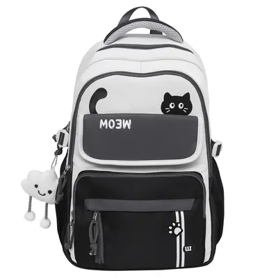 2025 Colour-Block School Backpack, Large Capacity - 7