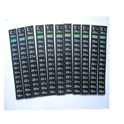 LCD Fish Tank Temperature Indicator Label, Color-Changing Thermometer - 5