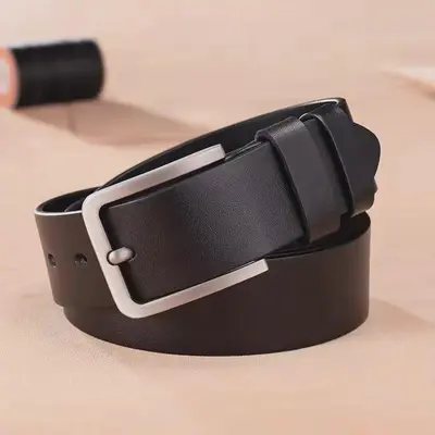Men's pin buckle belt Korean style men's business middle-aged youth casual belt young men's denim belt factory direct sales - 11