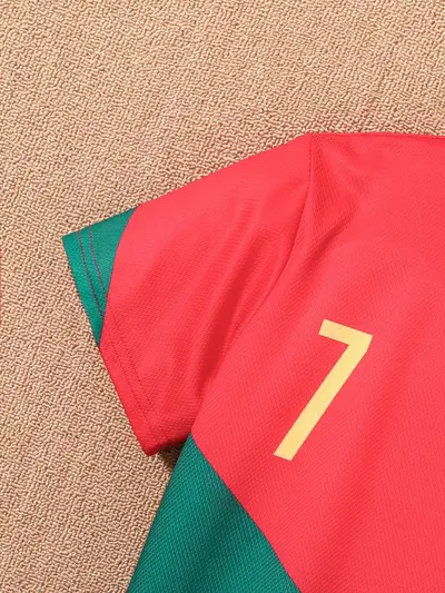 Jungen-Sommersportanzug, Fußballtrikot Nr. 7 mit Shorts