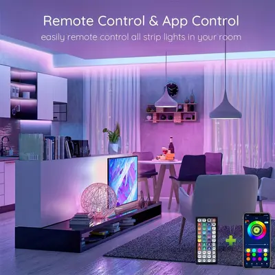 24VLED Streifen Licht 5 Meter/30 Meter Fernbedienung und App Musik Farbwechsel Raumbeleuchtung Flexible LED Beleuchtung