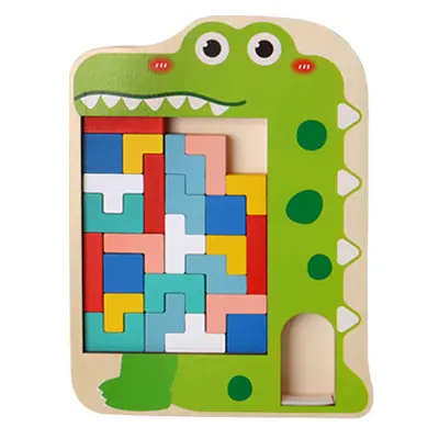 Çocuk 3D Tetris Yapı Blokları Puzzle, Düşünme Becerisi Eğitim Oyuncağı 4+ Yaş - 7