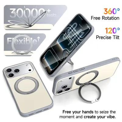Apple iPhone 18 Pro Max döner manyetik standlı mat kılıf
