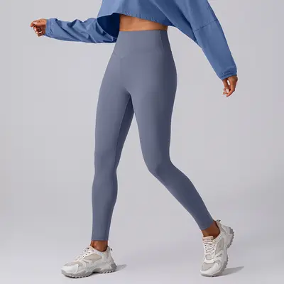 Kadın Hızlı Kuruyan Dar Yoga Pantolonu, Karın Kontrollü, Yüksek Belli