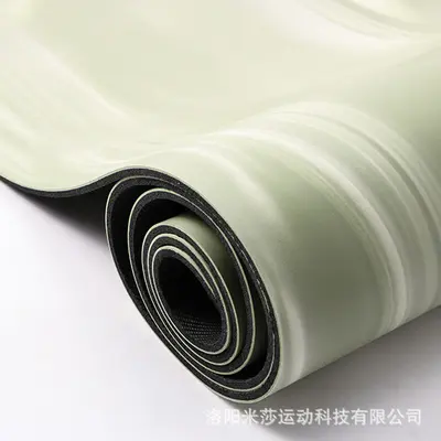 Non-Slip PU Rubber Yoga Mat, Color-Block, for Beginners - 3