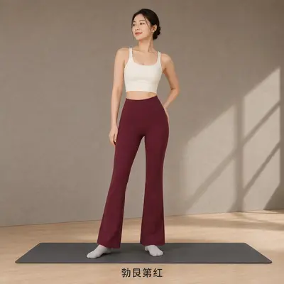 Polar astarlı mikro çan paça yoga pantolon, kısa boy, yüksek bel, sonbahar kış - 11