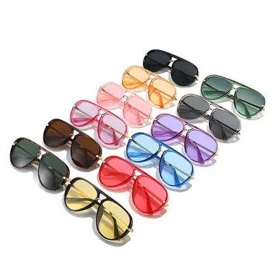 Unisex Double-Bridge Sunglasses, Large Frame, for Driving - 5