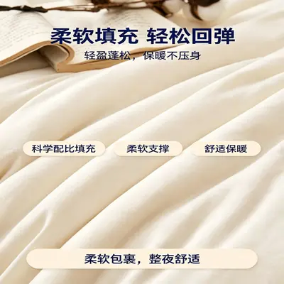 A类抗菌水洗棉大豆纤维被芯春秋被学生宿舍棉被亲肤四季通用被子
