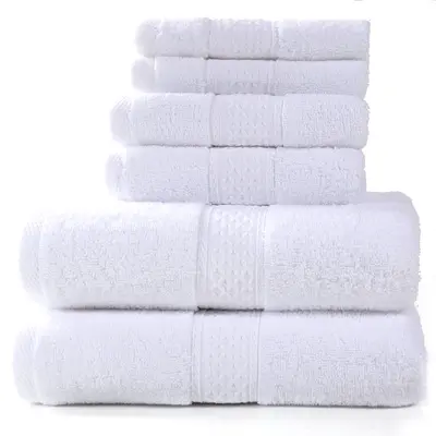Saf pamuklu havlu, emici banyo havlusu, 6 parçalı set - 5