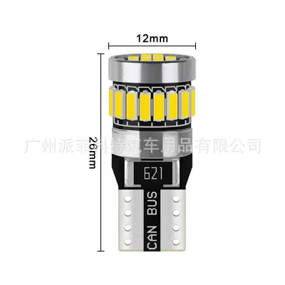 Car LED Width Marker Light T10 4014 24SMD W5W Canbus Interior License Plate Light