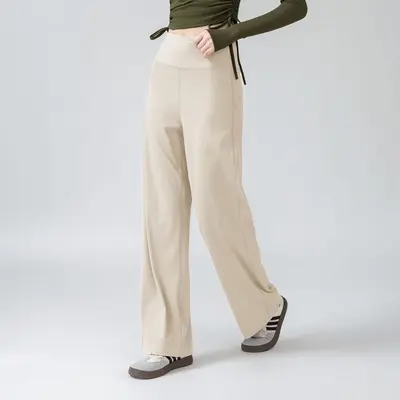 High-Waist Women's Sports Pants, Quick-Dry, Tummy Control, Pockets