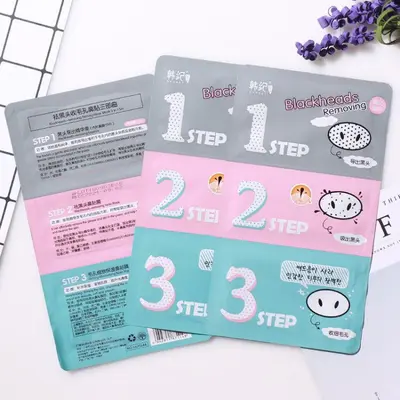 Blackhead Nose Strips Three-Step Set, Pig Nose Mask Patches, Pore Cleansing, T-Zone - 6