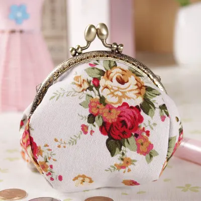Handmade Canvas Coin Purse, Small Key and Card Wallet