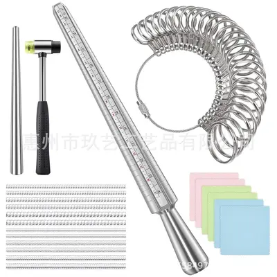 Ring Sizer Set with Measuring Sticks and Ring Stretcher - 12