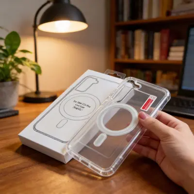 Magsafe Magnetische transparente Acryl 2-in-1 Handyhülle für Samsung S26 mit magnetischem Schutzgehäuse A26