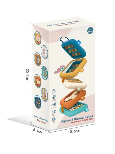 Children's Six-Sided Stacking Cube Educational Sensory Toy - 7