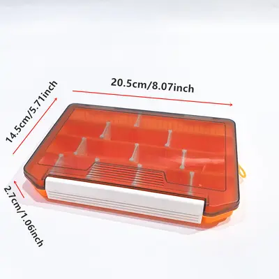 Transparent Fishing Lure Bait Box with Hook Storage Compartments - 8