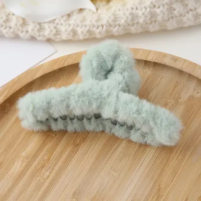 Plüsch-Haarspange hochwertiger koreanischer Stil große 12 cm Haarspange für die Rückseite des Kopfes Haiclip faule Haarspange - 10