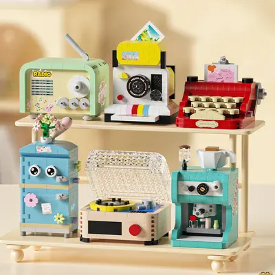 Coffee Camera Radio Small Appliance Building Block Educational Toy