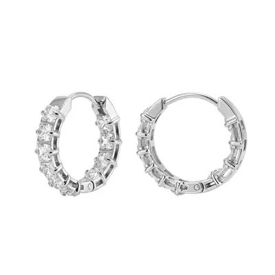 Ohrclips aus 316er Edelstahl mit Zirkonia im Chanel-Stil