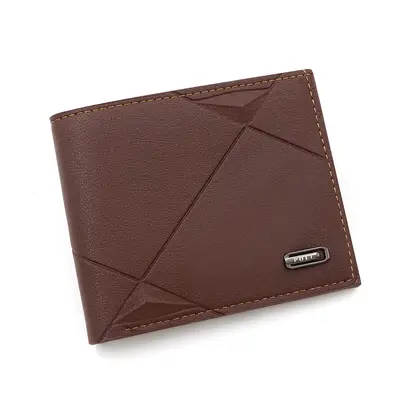 Men's Short Wallet, Multi-Card Slots, Slim Bi-Fold, Soft Leather - 6