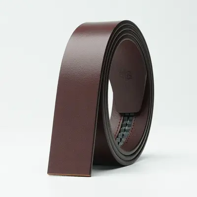3.5 top layer pure cowhide men's belt without interlayer genuine leather belt without buckle wood pulp leather retro automatic buckle belt - 7