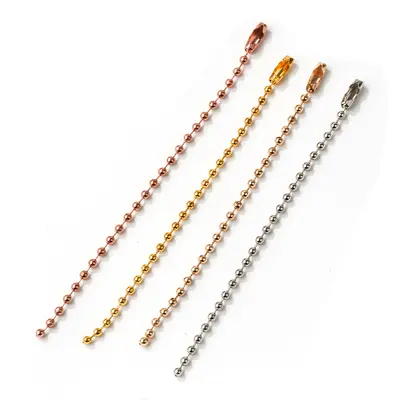 Metall-Perlenkette 2,4 mm in Makkaronfarben für DIY-Schlüsselanhänger