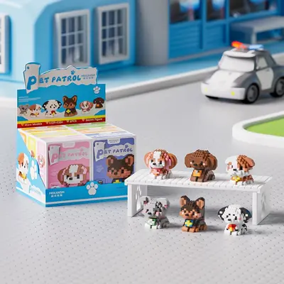 Children's Building Block Toy, Educational Decorative Figure with Cat and Dog Theme - 11