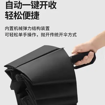 8-Rib Automatic Umbrella, Rain and Sun Use, UV Protection, for Men and Women