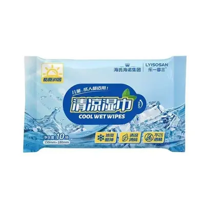 Mint Cooling Portable Wet Wipes for Summer