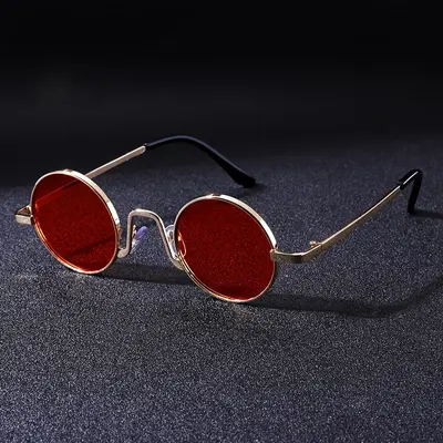 French Retro Small Round Frame Sunglasses, UV Protection, Unisex - 8