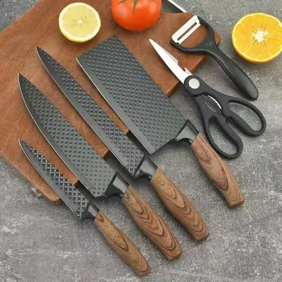Paslanmaz çelik mutfak bıçak seti, 6 parça - 4