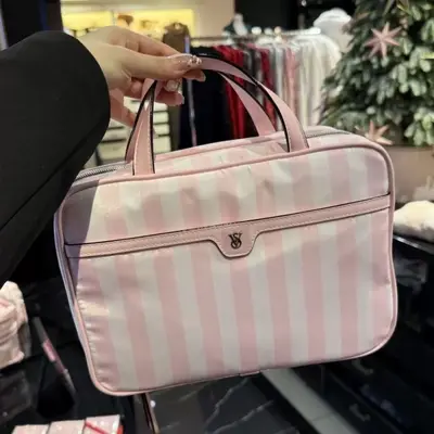 Women's small tote handbag with zipper, lightweight makeup bag for travel - 7