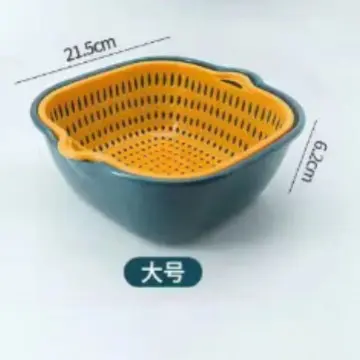 塑料双层洗菜盆沥水篮子厨房多功能客厅家用水果盘洗水果菜篮子 - 9
