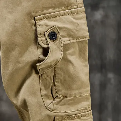 Men's Retro Hong Kong Style Cargo Pants Loose Harem Trousers