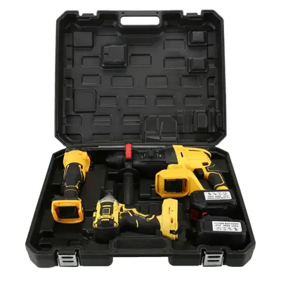 Çok fonksiyonlu fırçasız elektrikli alet seti, lityum pil, çekiç, taşlama, matkap - 8