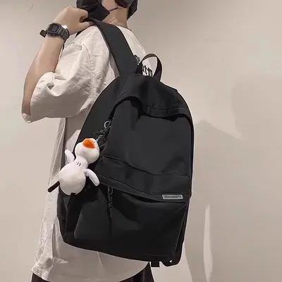 Large Capacity Men's Backpack, Simple Japanese Style, for Travel and School